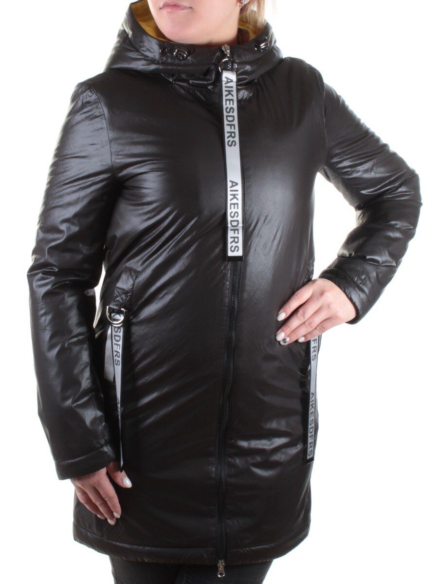 19158 BLACK Куртка удлиненная женская Aikesdfrs