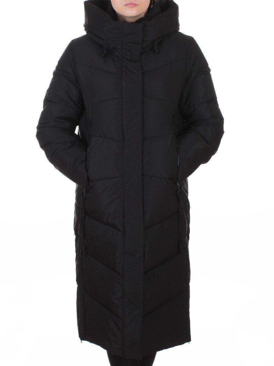 A73 BLACK Пальто зимнее женское (200 гр. холлофайбер)