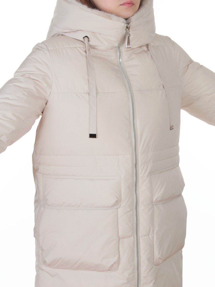 8379 LT. BEIGE Куртка зимняя женская (200 гр. холлофайбер)