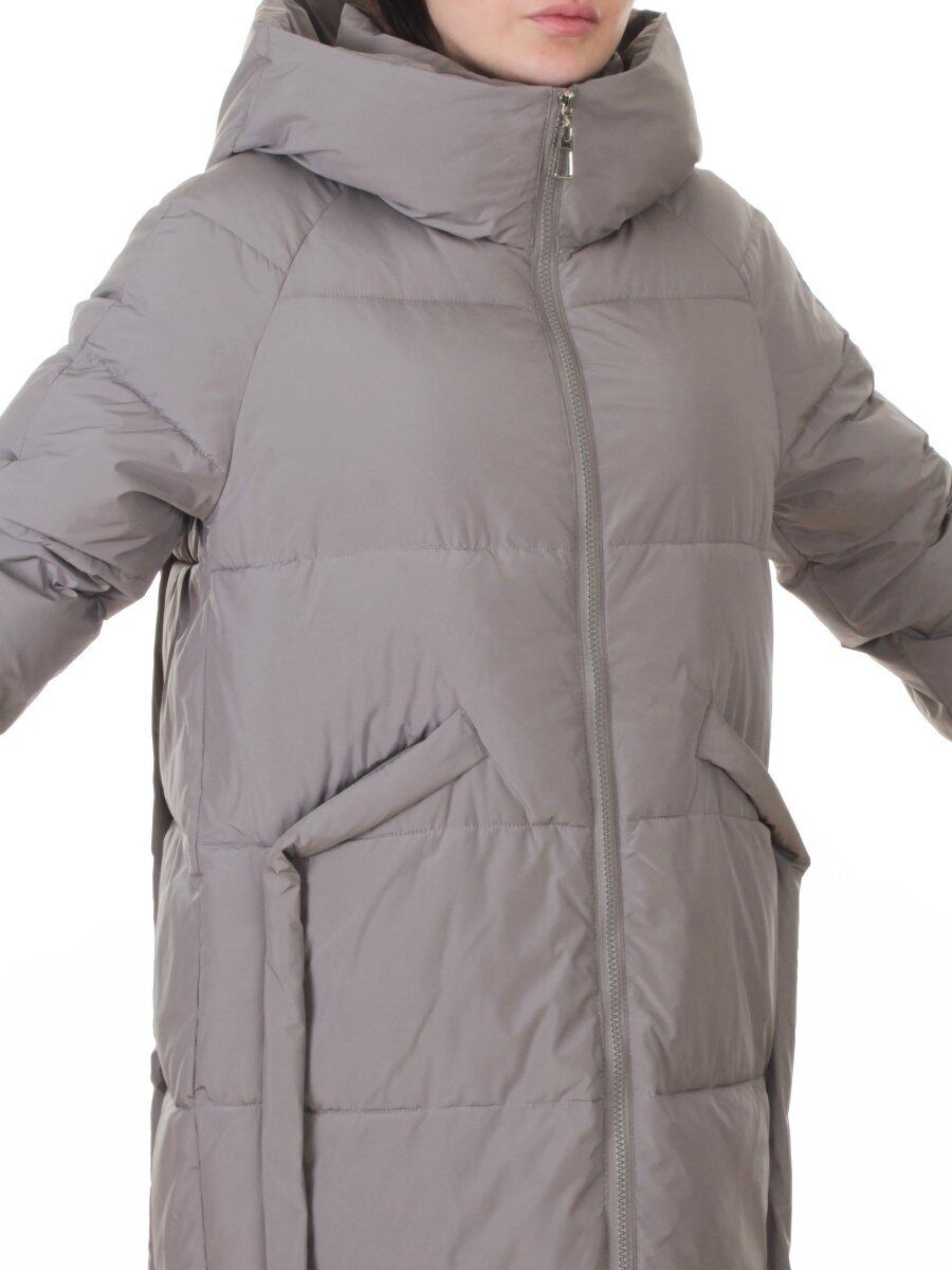 018 GRAY Пальто зимнее женское (200 гр. холлофайбер)