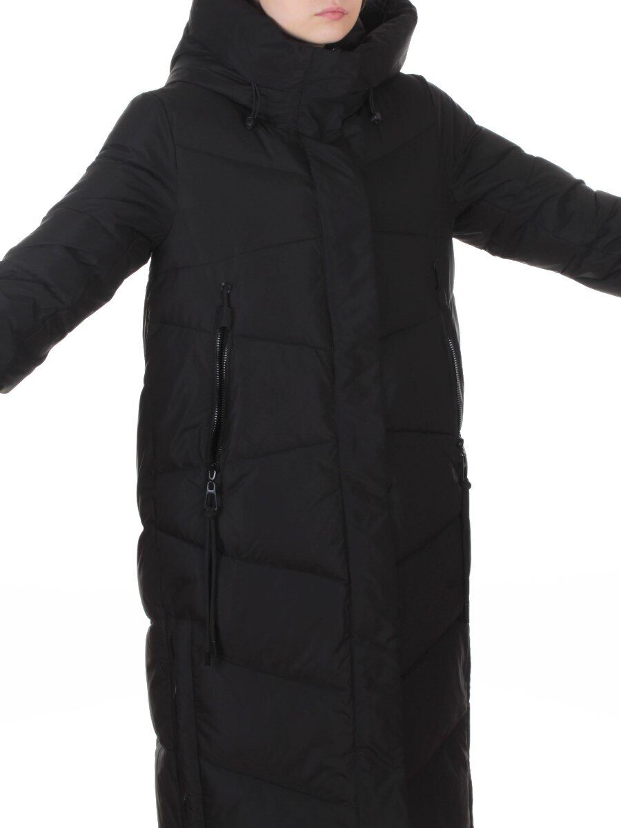 A73 BLACK Пальто зимнее женское (200 гр. холлофайбер)