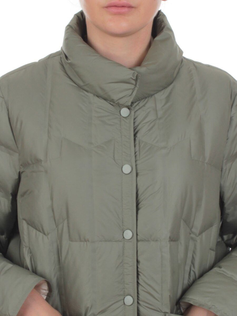 H24-328 GREEN Куртка пуховая облегченная женская (белый утиный пух)