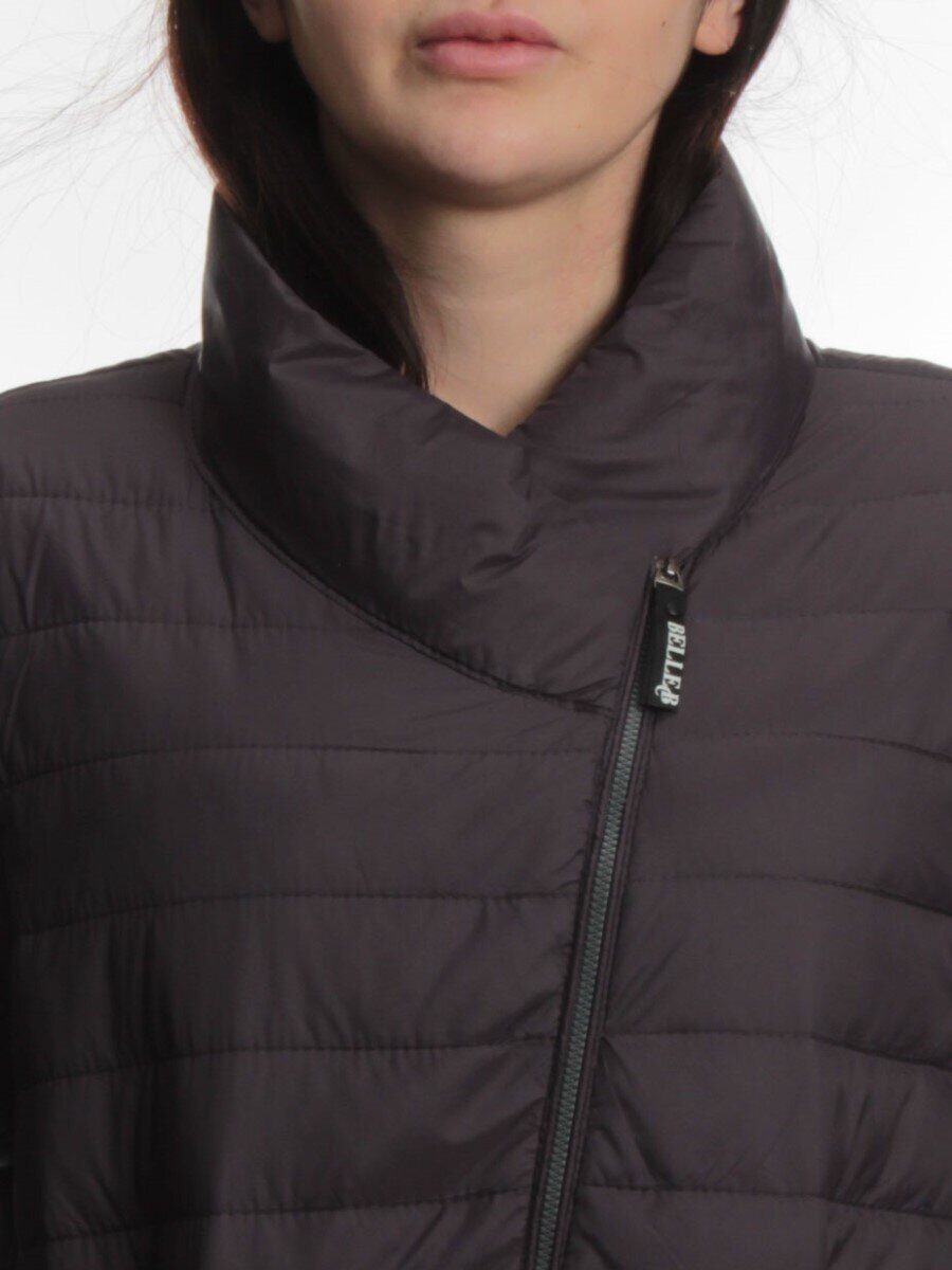 K-635 DK.GRAY Куртка демисезонная стеганая женская (70 гр. холлофайбер)