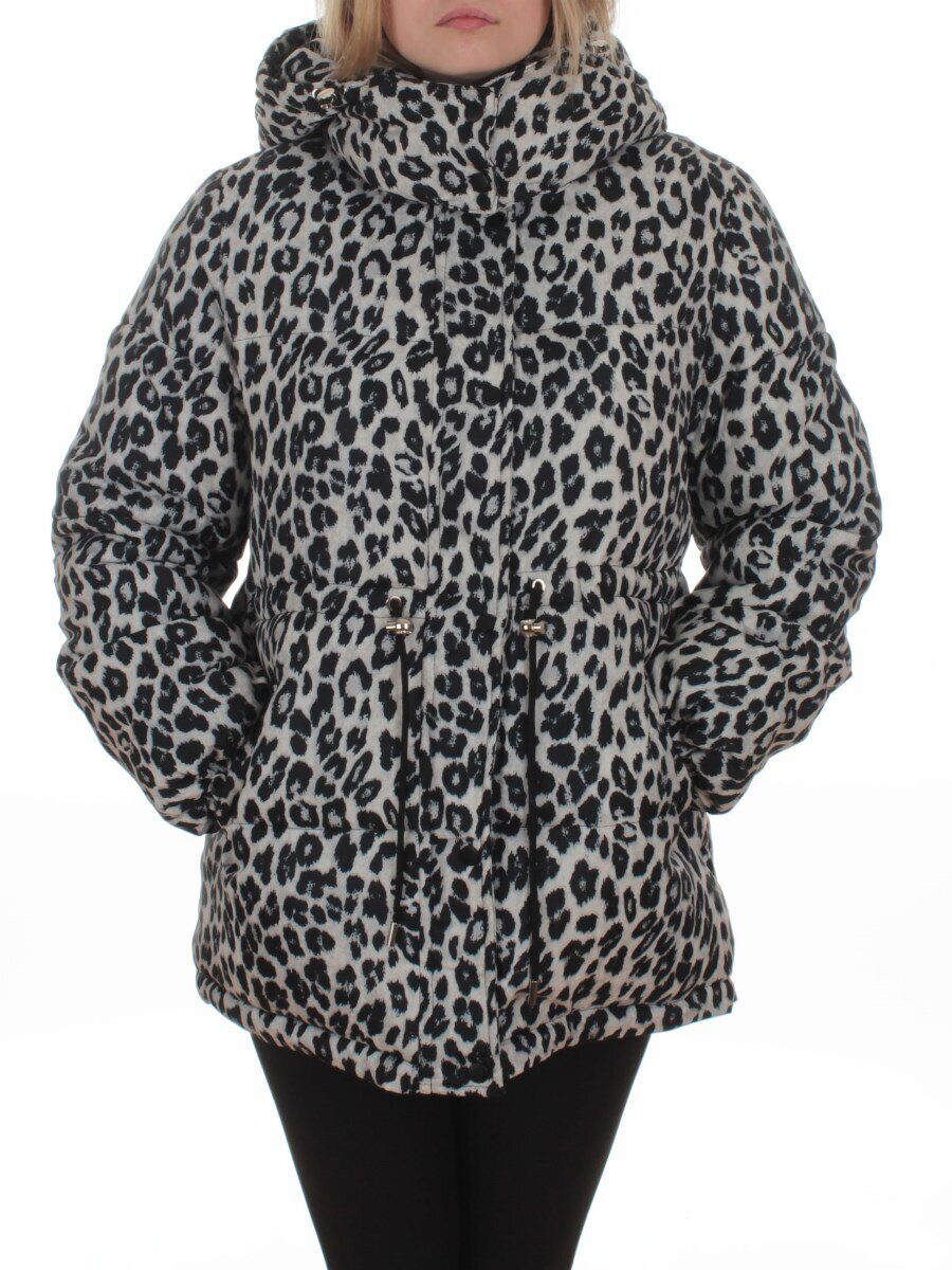 SJ 2251 GRAY/LEOPARD Куртка зимняя женская (200 гр. холлофайбер)
