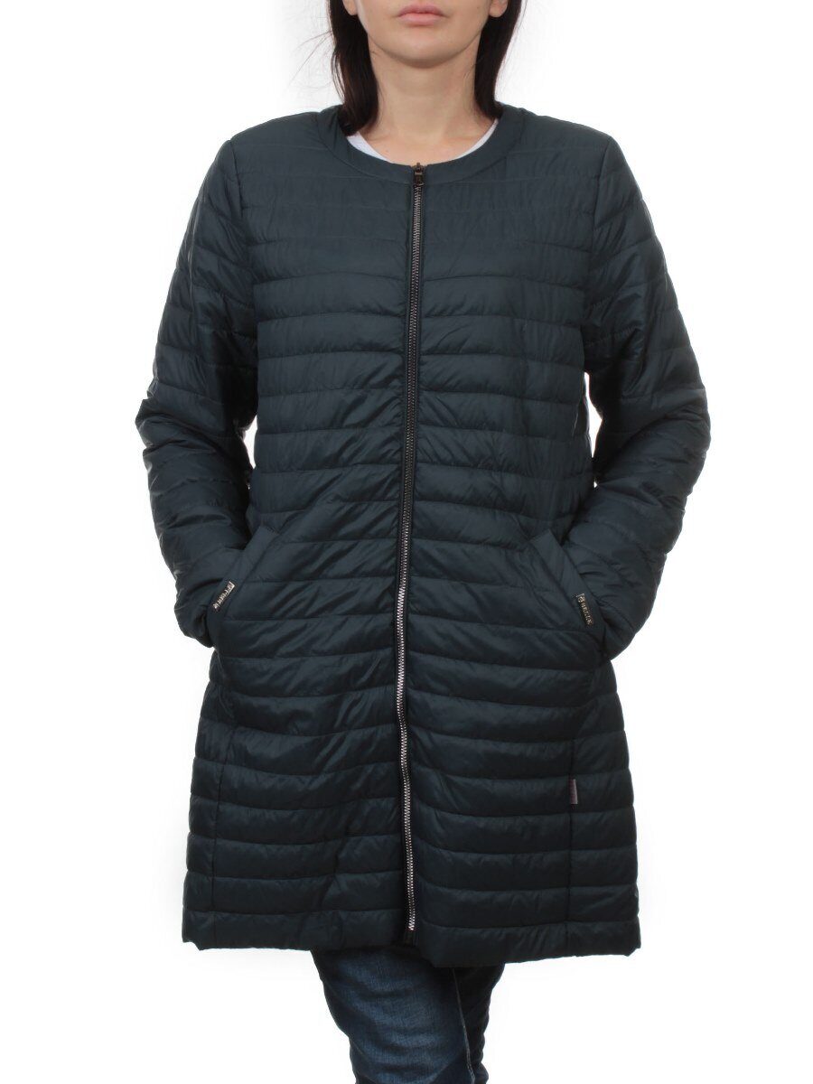 K-528 DK. GREEN Куртка демисезонная стеганая женская (70 гр. холлофайбер)