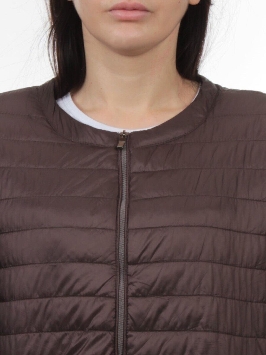 K-528 DK. BROWN Куртка демисезонная стеганая женская (70 гр. холлофайбер)