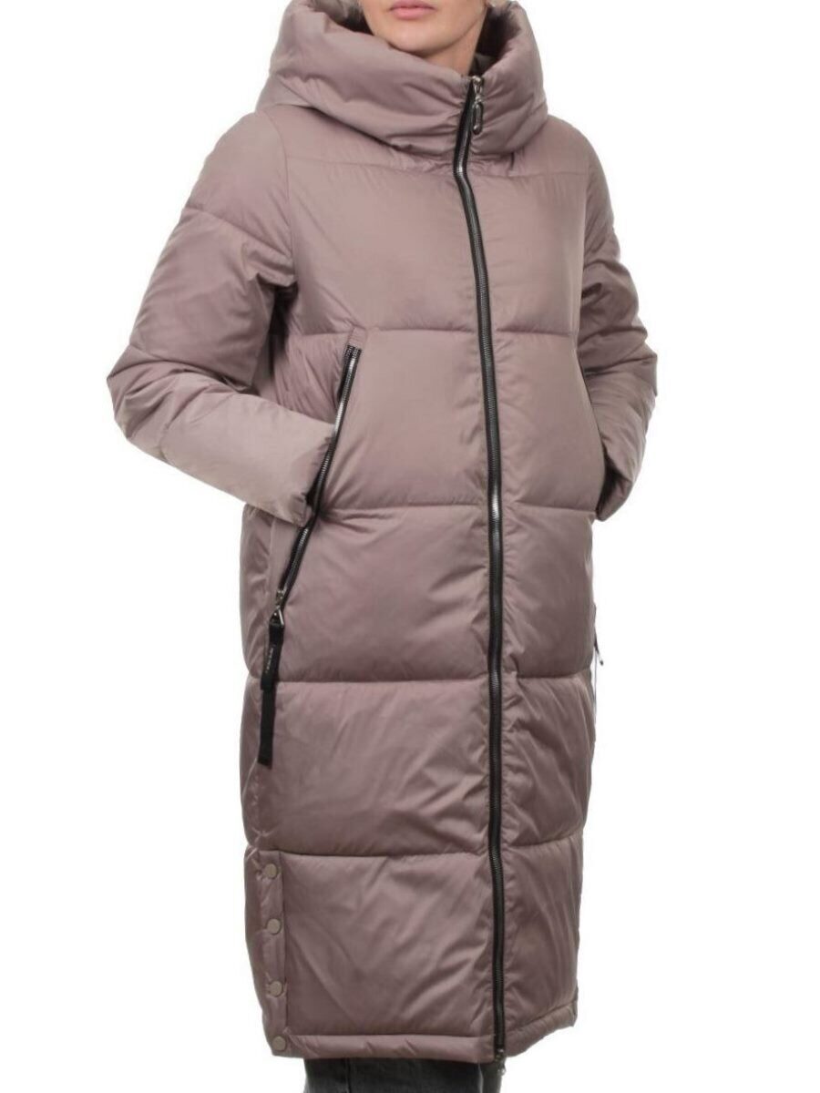 868 BEIGE Пальто зимнее женское (170 гр. холлофайбер)