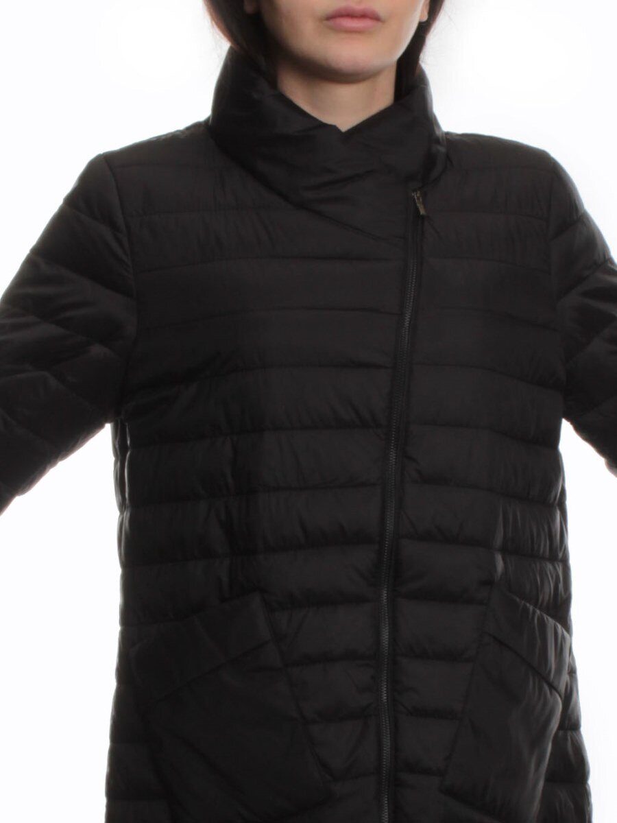 K-635 BLACK Куртка демисезонная стеганая женская (70 гр. холлофайбер)