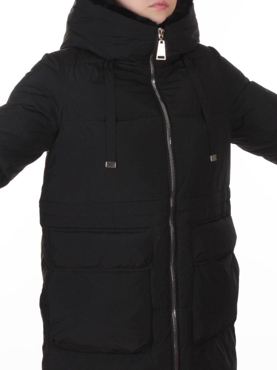 8379 BLACK Куртка зимняя женская (200 гр. холлофайбер)