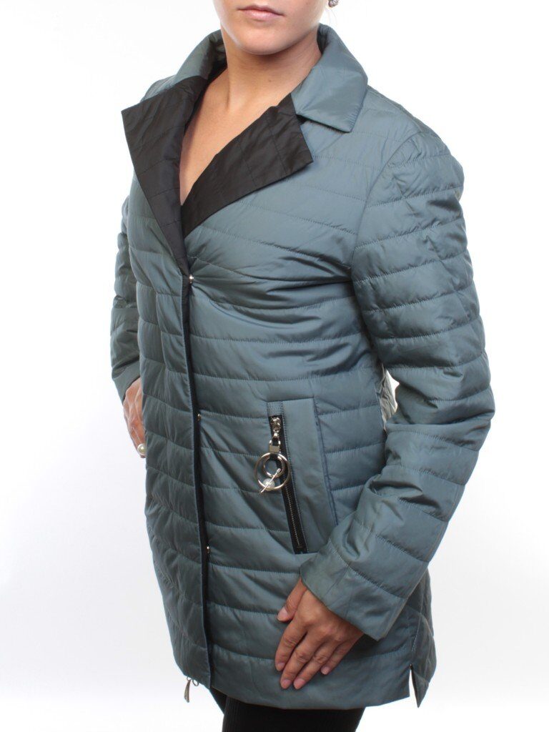 BM10301 GRAY/TURQUOISE Куртка демисезонная женская (50 гр. синтепон)