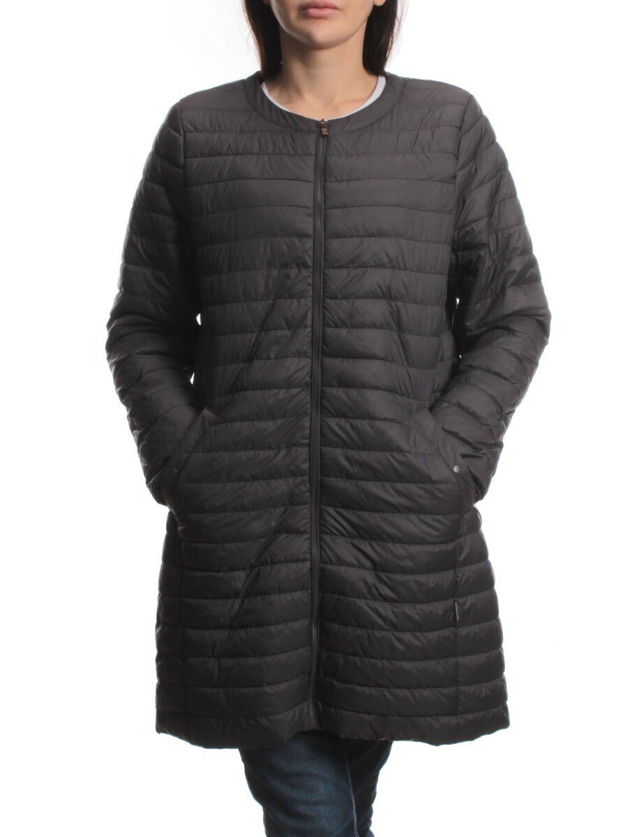 K-528 DK. GRAY Куртка демисезонная стеганая женская (70 гр. холлофайбер)