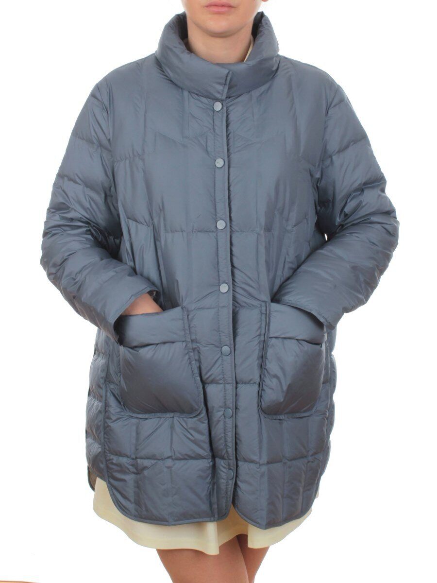 H24-328 BLUE Куртка пуховая облегченная женская (белый утиный пух)