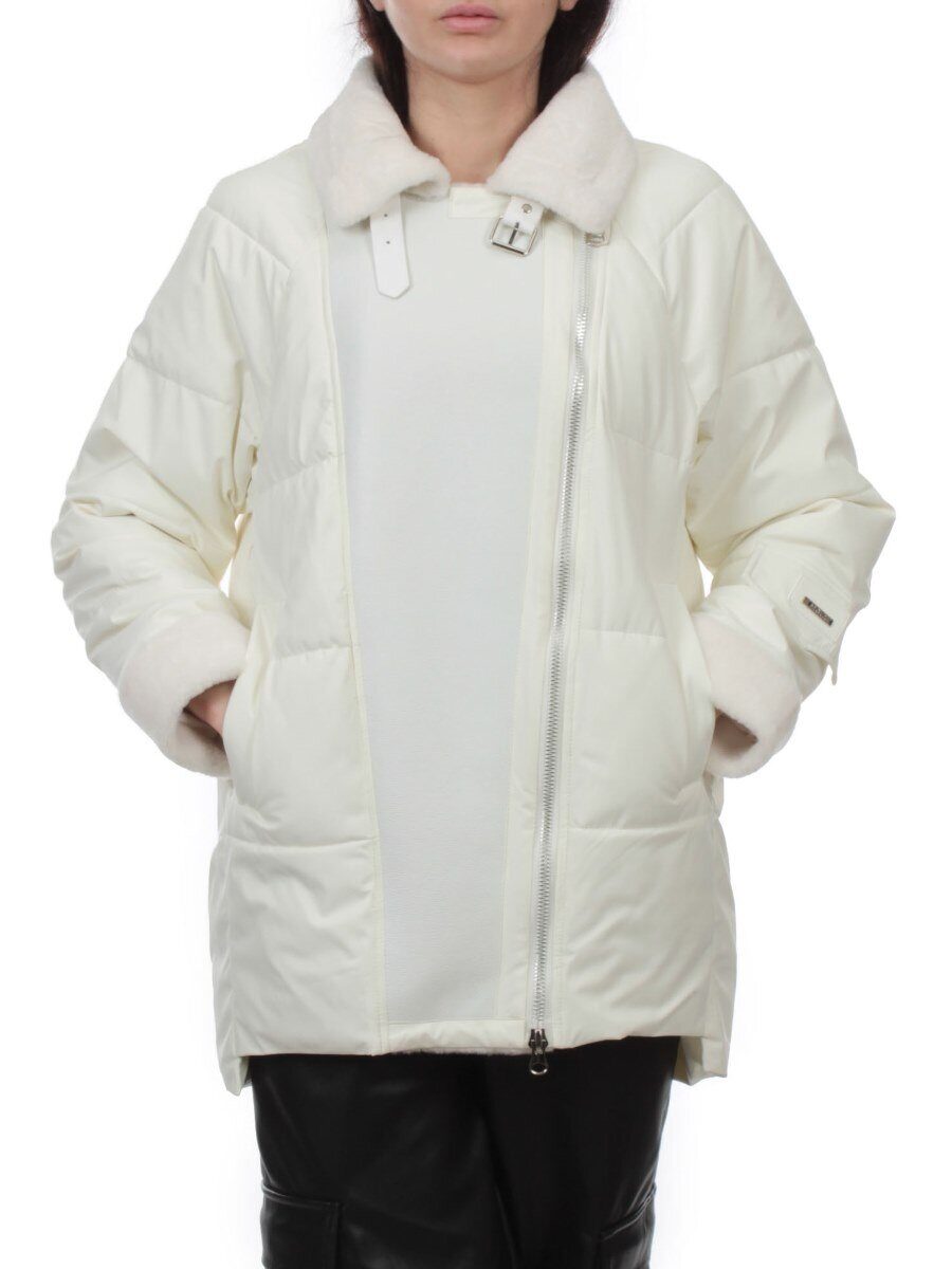 S24-263 MILK Куртка демисезонная женская (100 гр. холлофайбер)