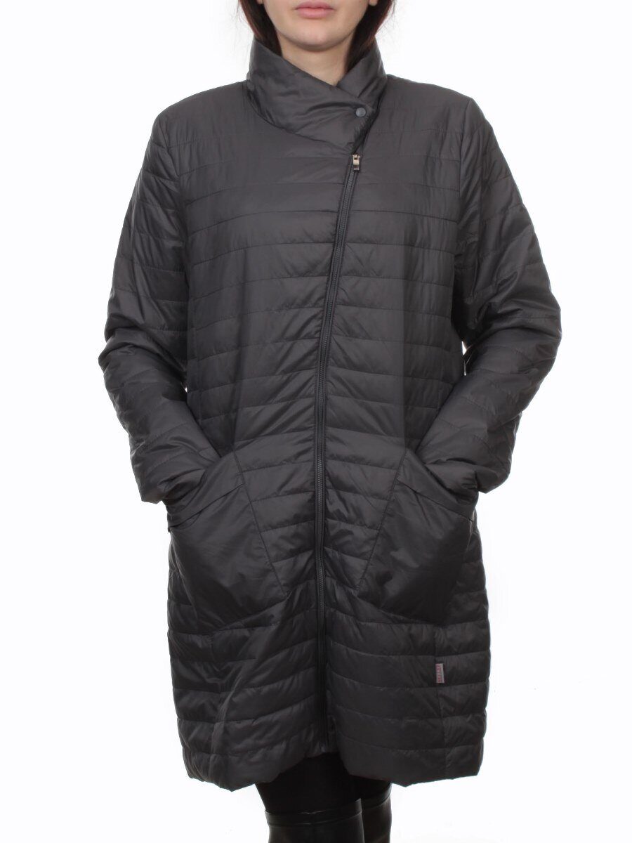 K-532 DK. GRAY Куртка демисезонная стеганая женская (70 гр. холлофайбер)