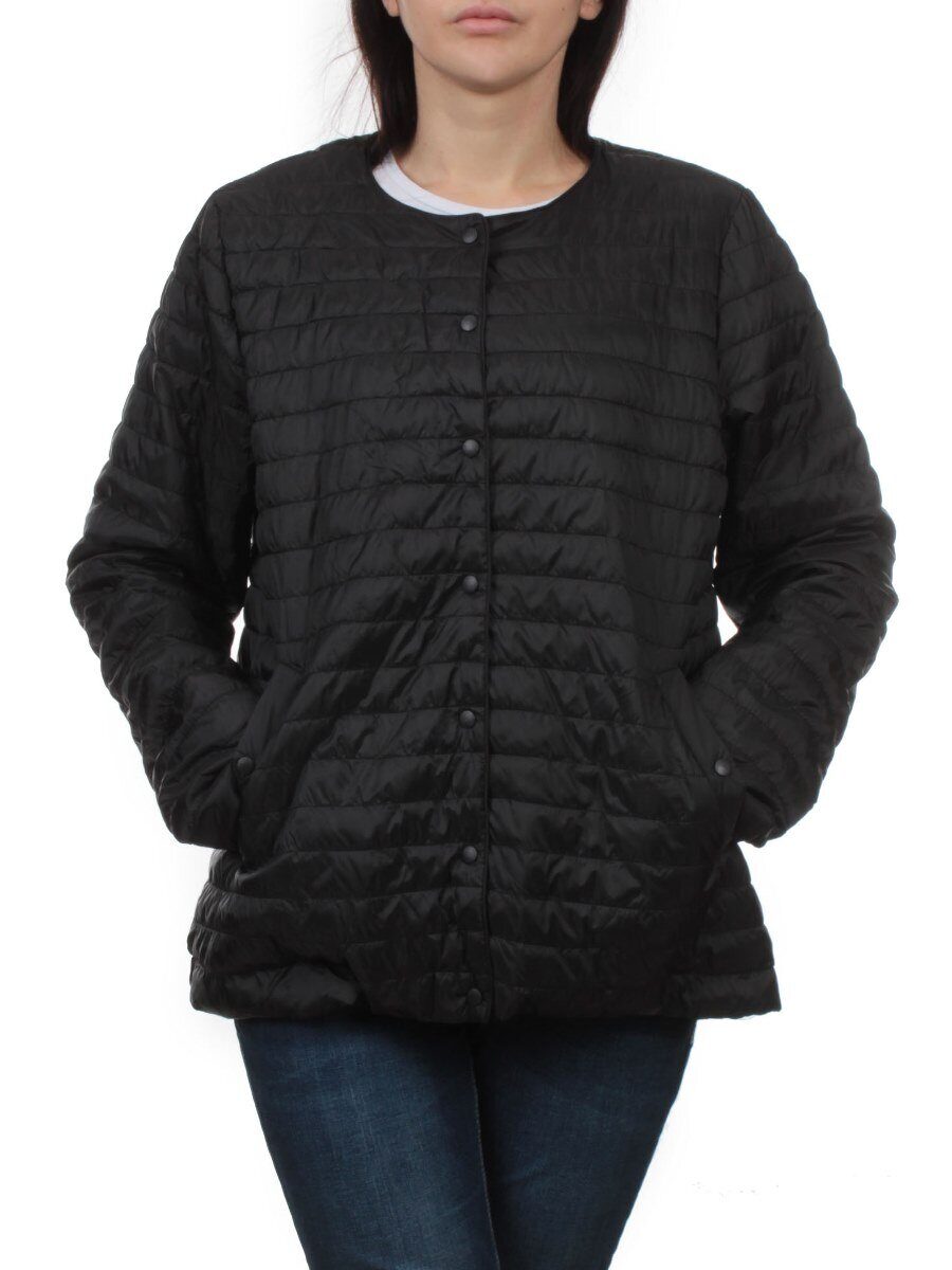 K-527 BLACK Куртка демисезонная стеганая женская (70 гр. холлофайбер)