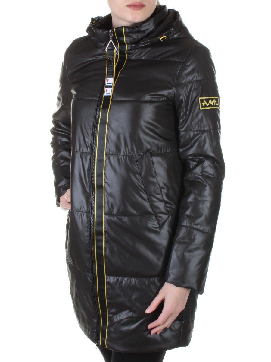 B19108 BLACK Пальто демисезонное женское Aikesdfrs