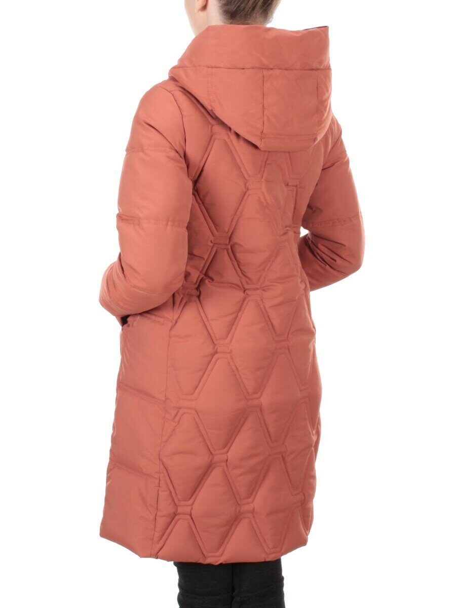 2158 TERRACOTTA Пальто зимнее облегченное женское YINGPENG (150 гр. холлофайбер)