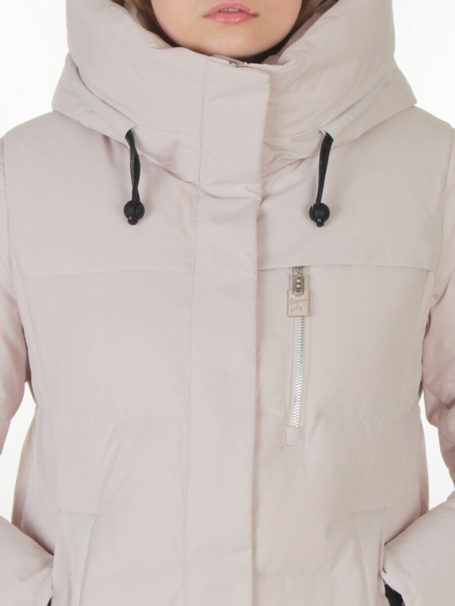 8321 LT. BEIGE Пальто зимнее женское (200 гр. холлофайбер)