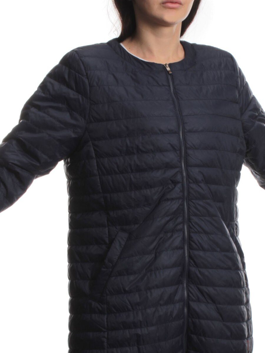 K-528 DK. BLUE Куртка демисезонная стеганая женская (70 гр. холлофайбер)