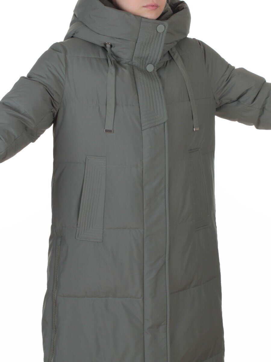 8312 GREEN Пальто зимнее женское (200 гр. холлофайбер)