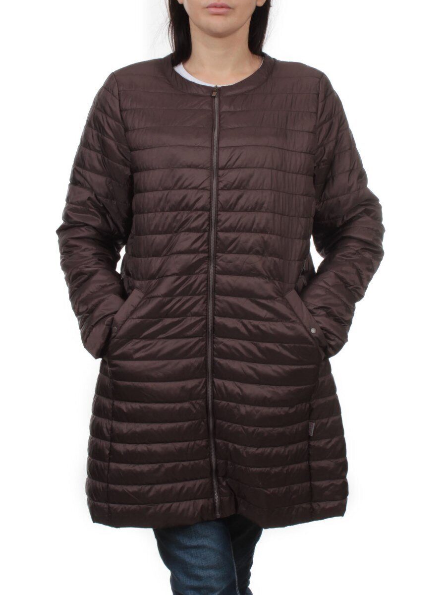 K-528 DK. BROWN Куртка демисезонная стеганая женская (70 гр. холлофайбер)