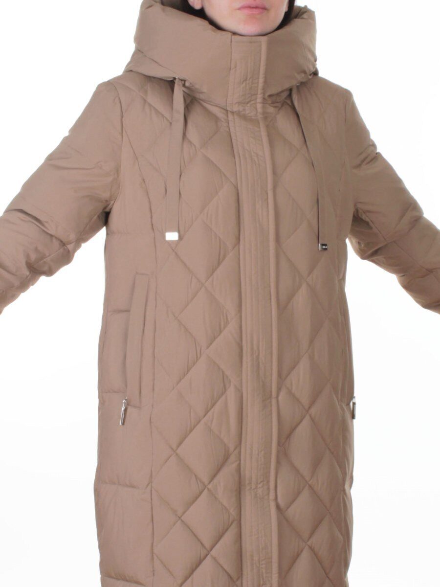 8353 BEIGE Пальто зимнее женское (200 гр. холлофайбер)