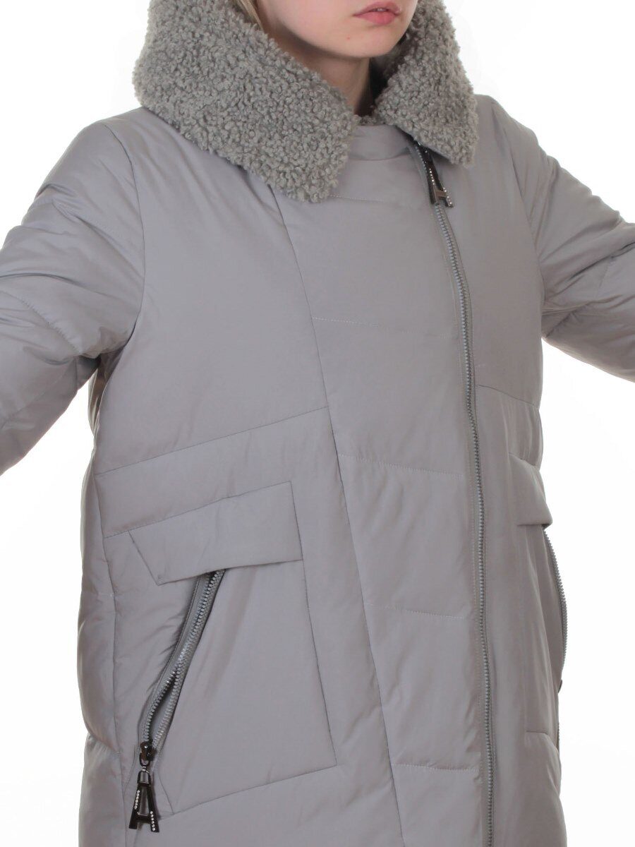 M-8866 GRAY Куртка зимняя женская (150 гр. холлофайбер)