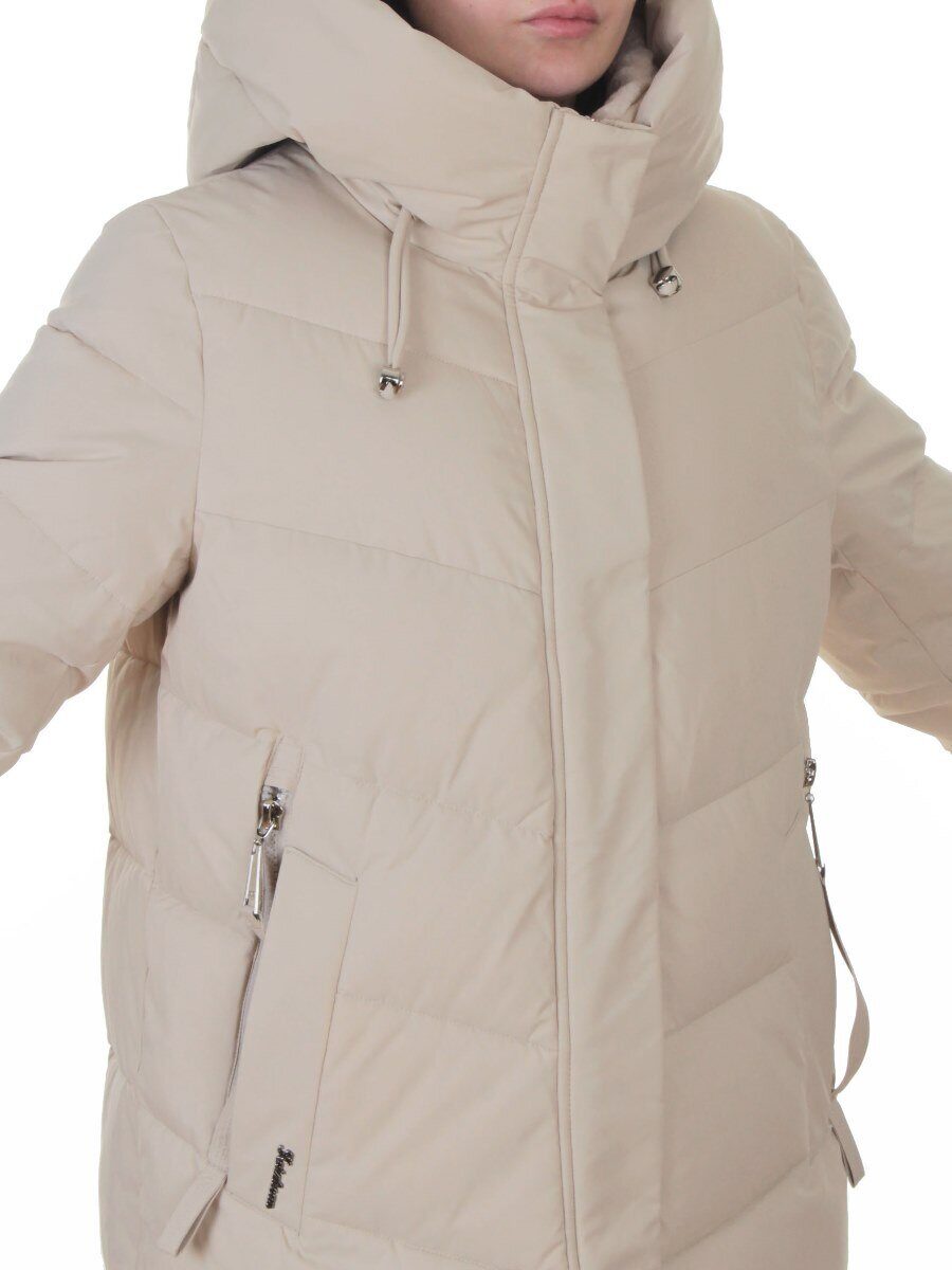 6605B LT. BEIGE Пальто зимнее женское (200 гр. холлофайбер)