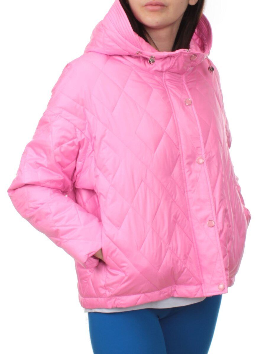 23-026 PINK Куртка оверсайз демисезонная женская (синтепон 100 гр.)
