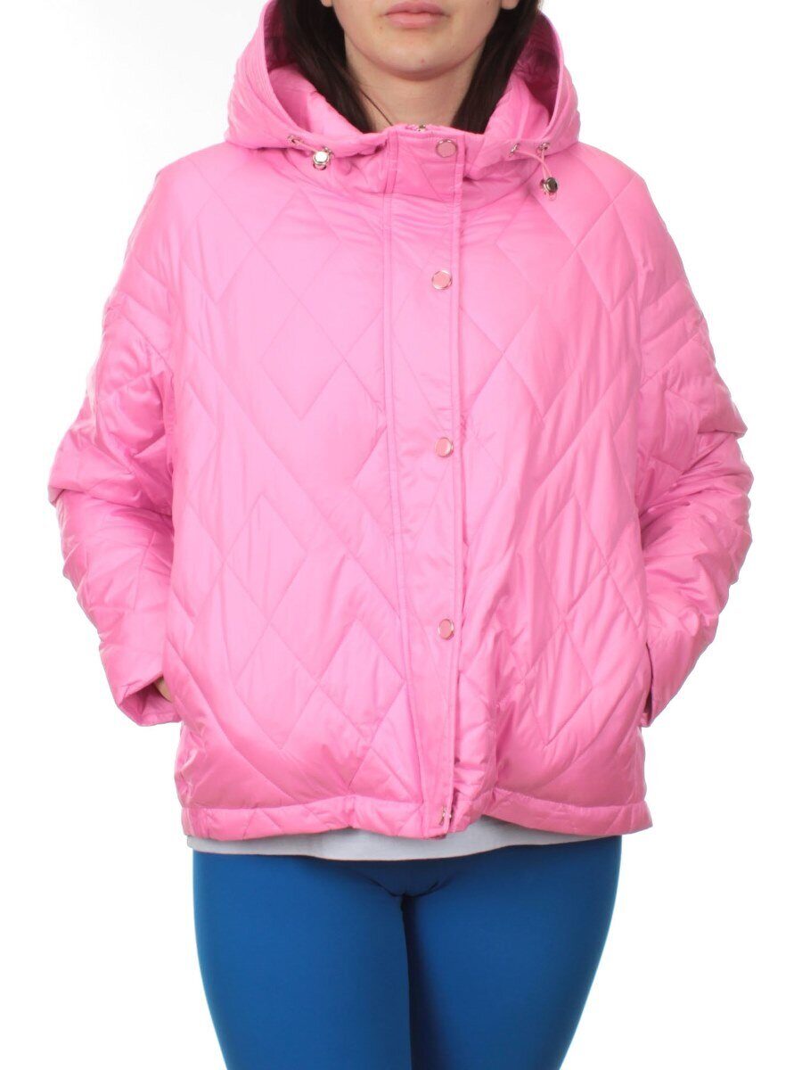 23-026 PINK Куртка оверсайз демисезонная женская (синтепон 100 гр.)