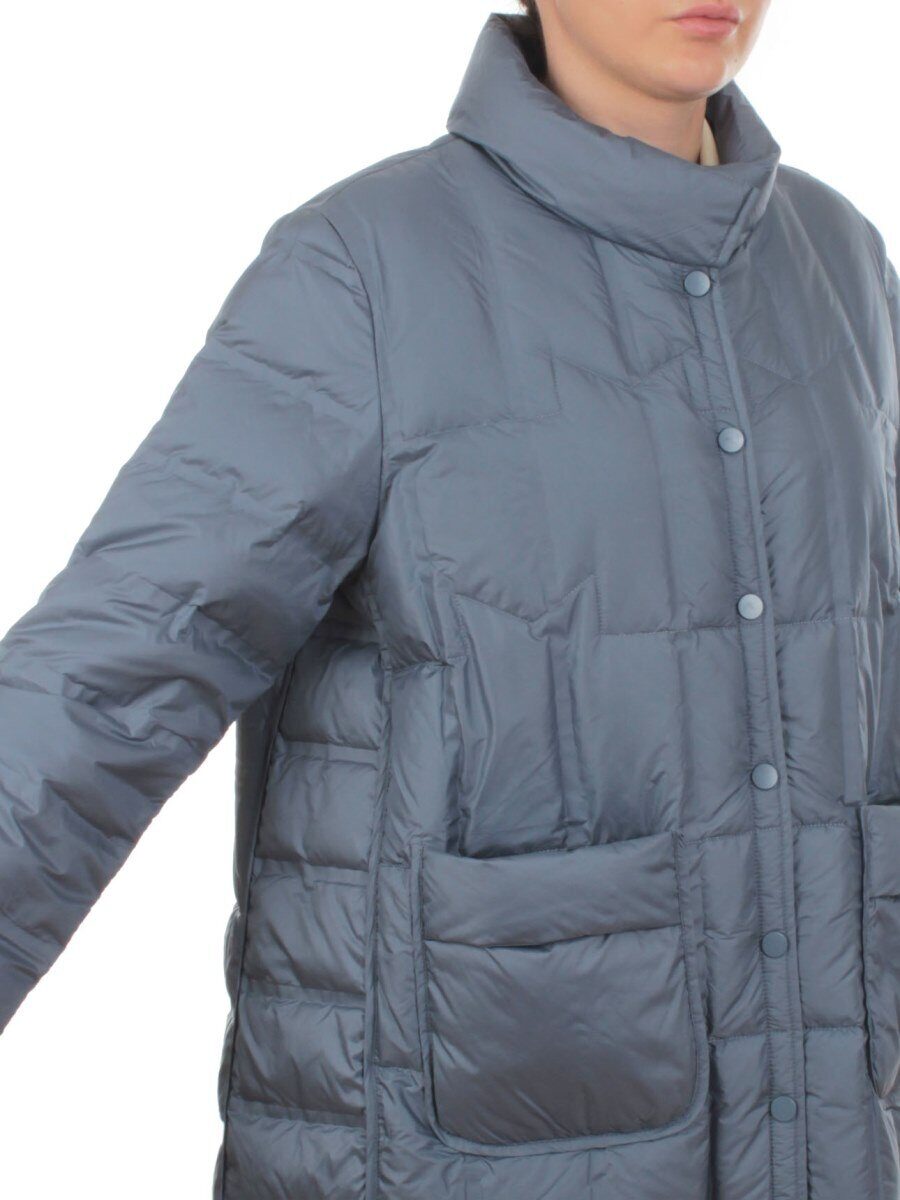 H24-328 BLUE Куртка пуховая облегченная женская (белый утиный пух)