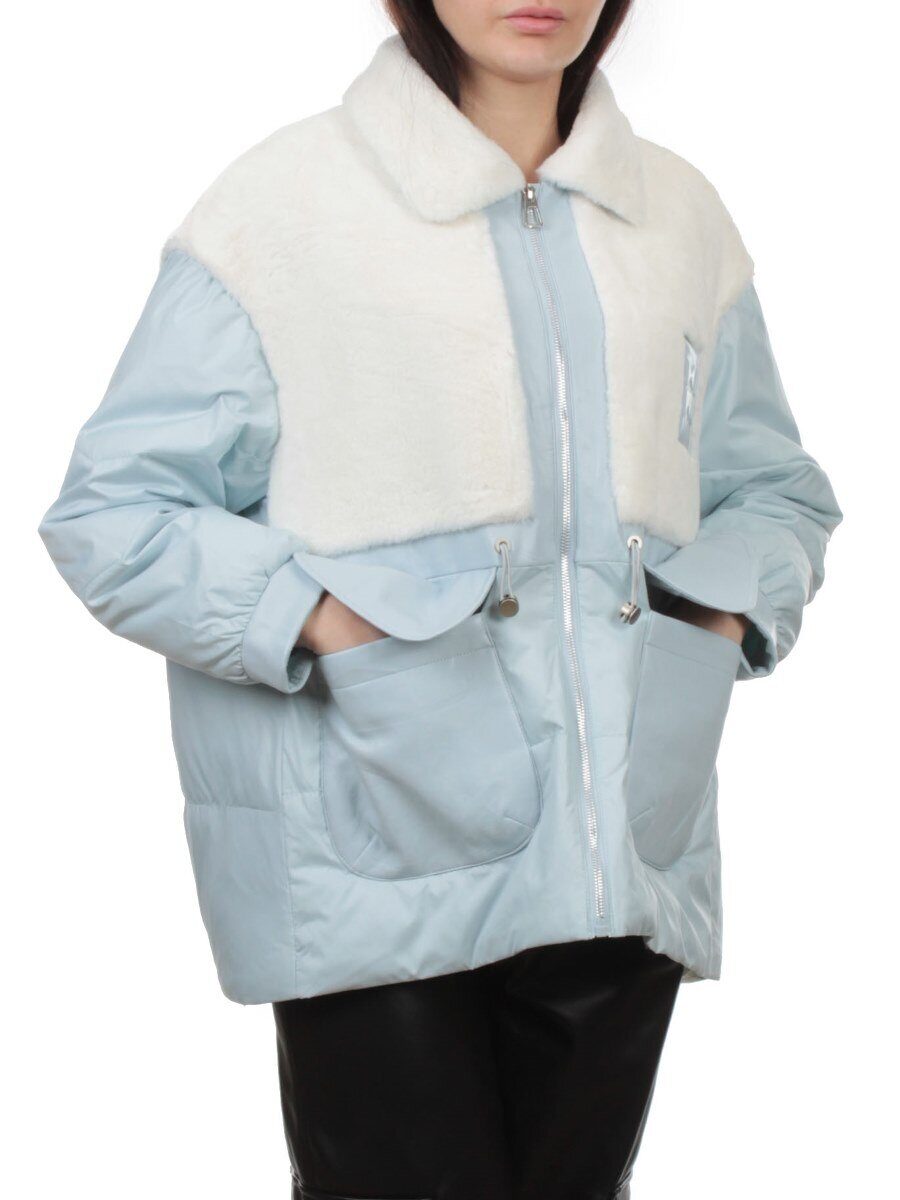 H24-223 WHITE BLUE Куртка демисезонная женская (100 гр. холлофайбер)