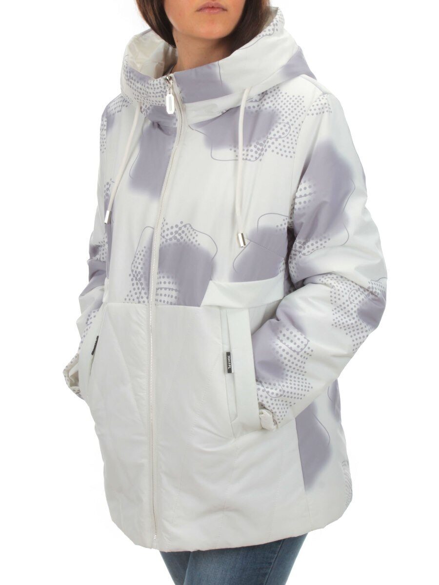 M8534 WHITE Куртка демисезонная женская (100 гр. синтепон) Maria