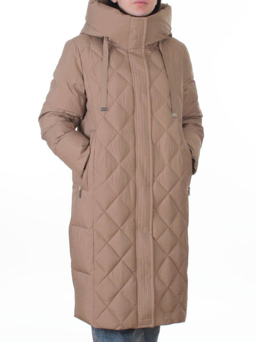 8353 BEIGE Пальто зимнее женское (200 гр. холлофайбер)