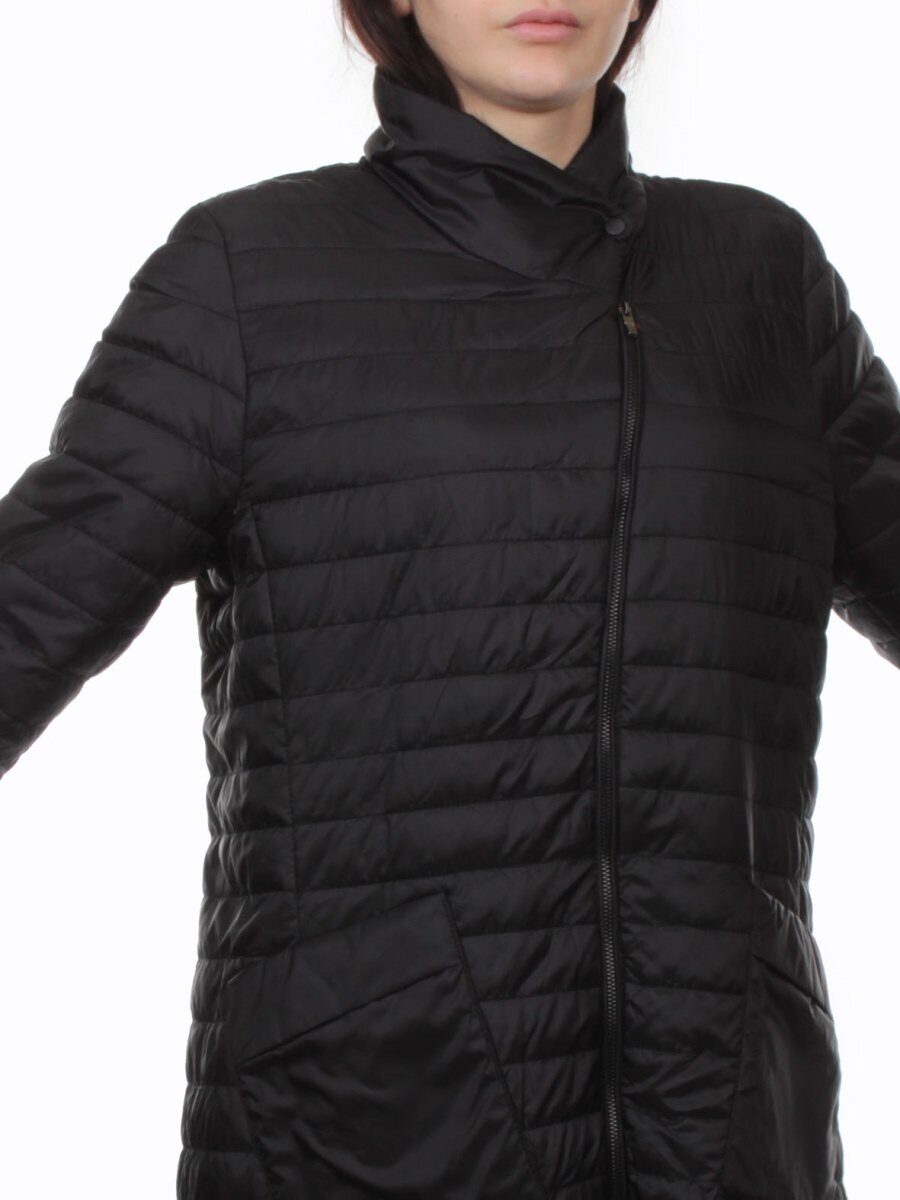 K-532 BLACK Куртка демисезонная стеганая женская (70 гр. холлофайбер)
