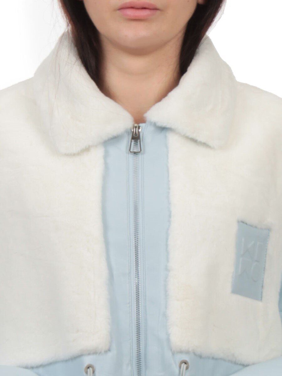 H24-223 WHITE BLUE Куртка демисезонная женская (100 гр. холлофайбер)