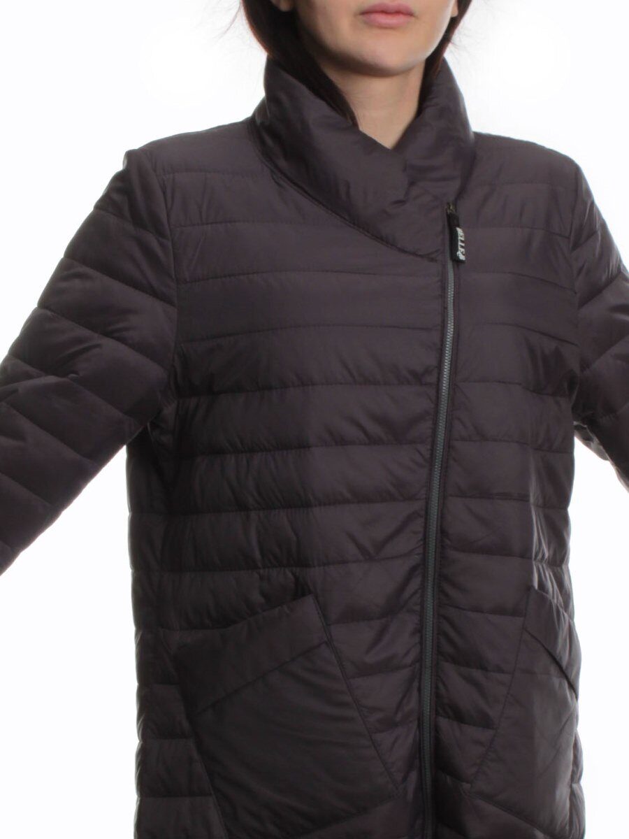 K-635 DK.GRAY Куртка демисезонная стеганая женская (70 гр. холлофайбер)