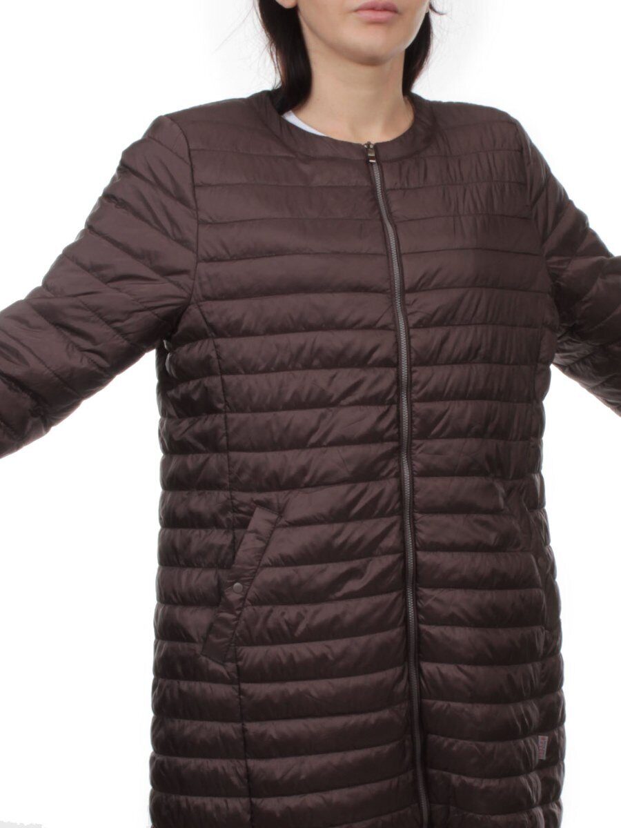K-528 DK. BROWN Куртка демисезонная стеганая женская (70 гр. холлофайбер)
