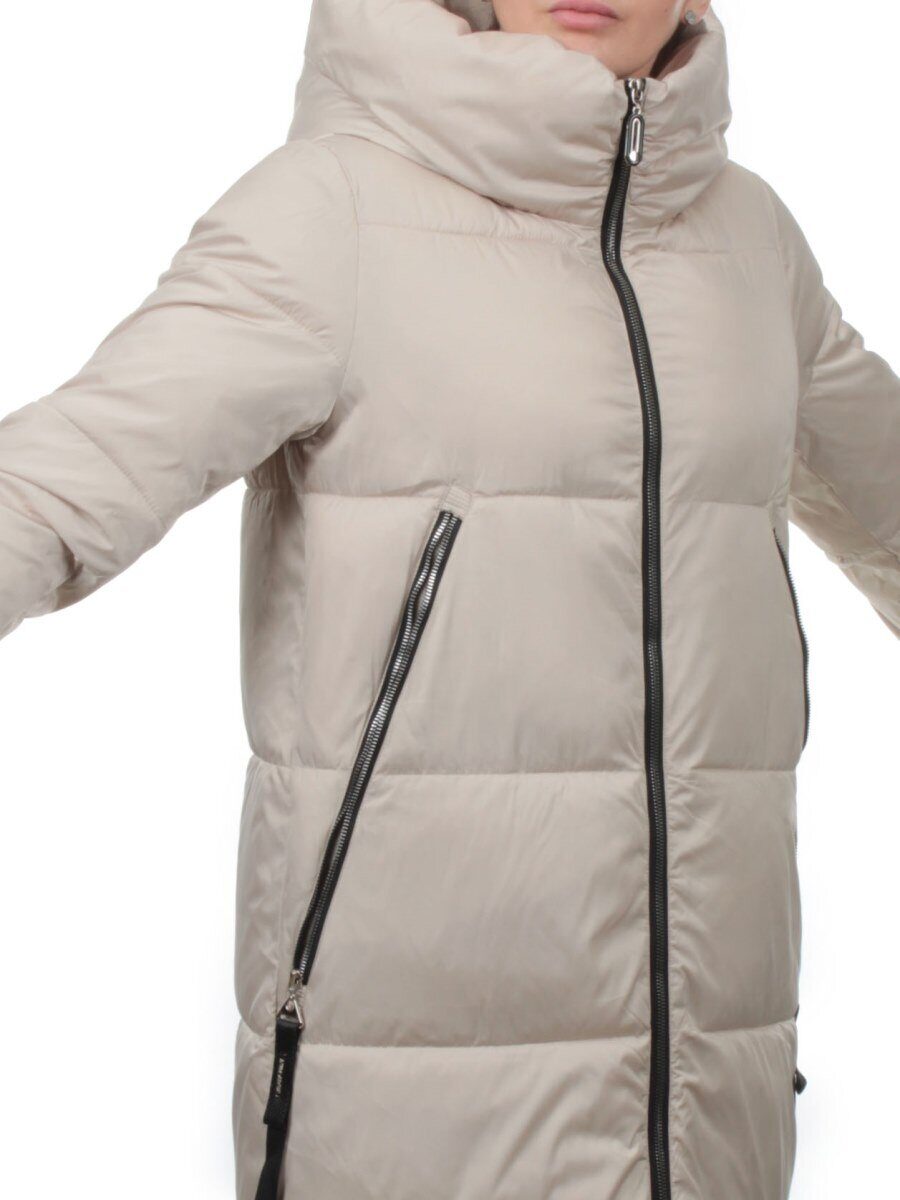 868 LT. BEIGE Пальто зимнее женское (170 гр. холлофайбер)