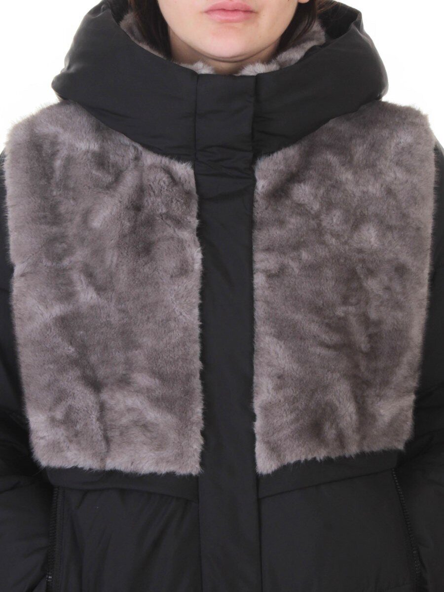 M-8869 BLACK Куртка зимняя женская (150 гр. холлофайбер)