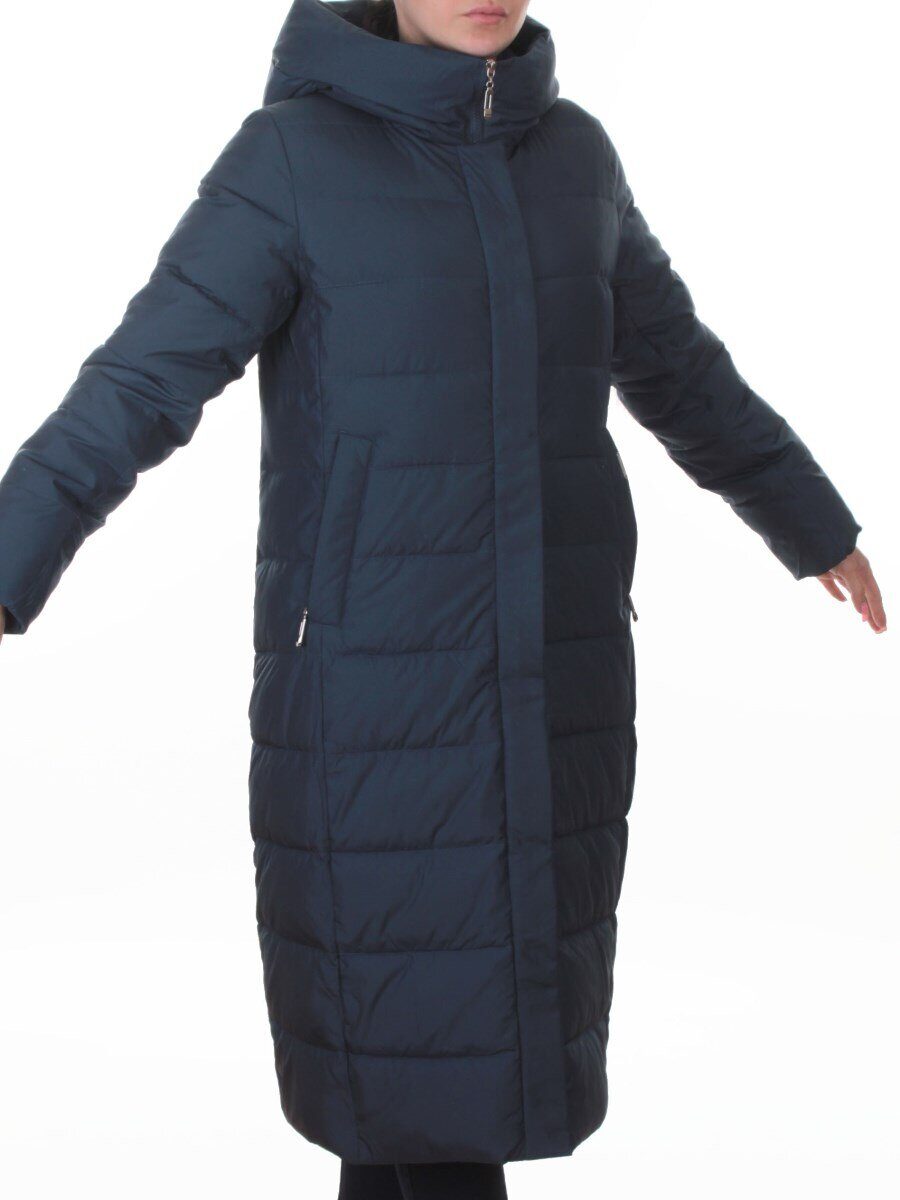 2037 BLUE Пальто зимнее женское (200 гр. холлофайбер)