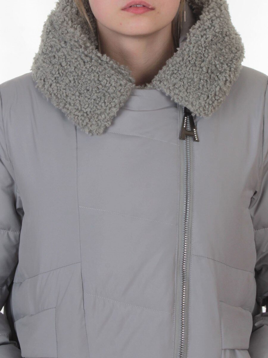 M-8866 GRAY Куртка зимняя женская (150 гр. холлофайбер)
