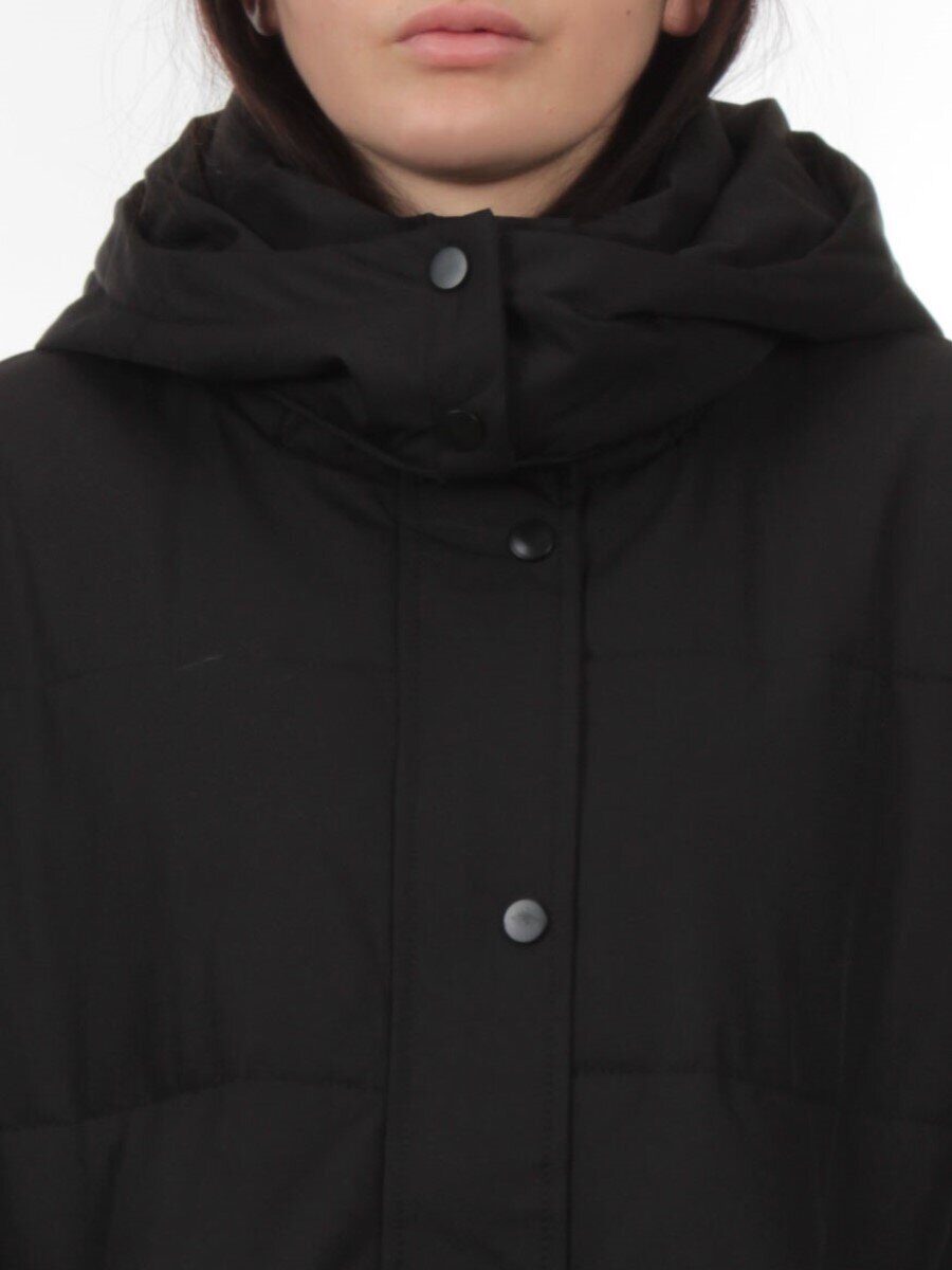 S24-268 BLACK Куртка демисезонная женская (100 гр. холлофайбер)