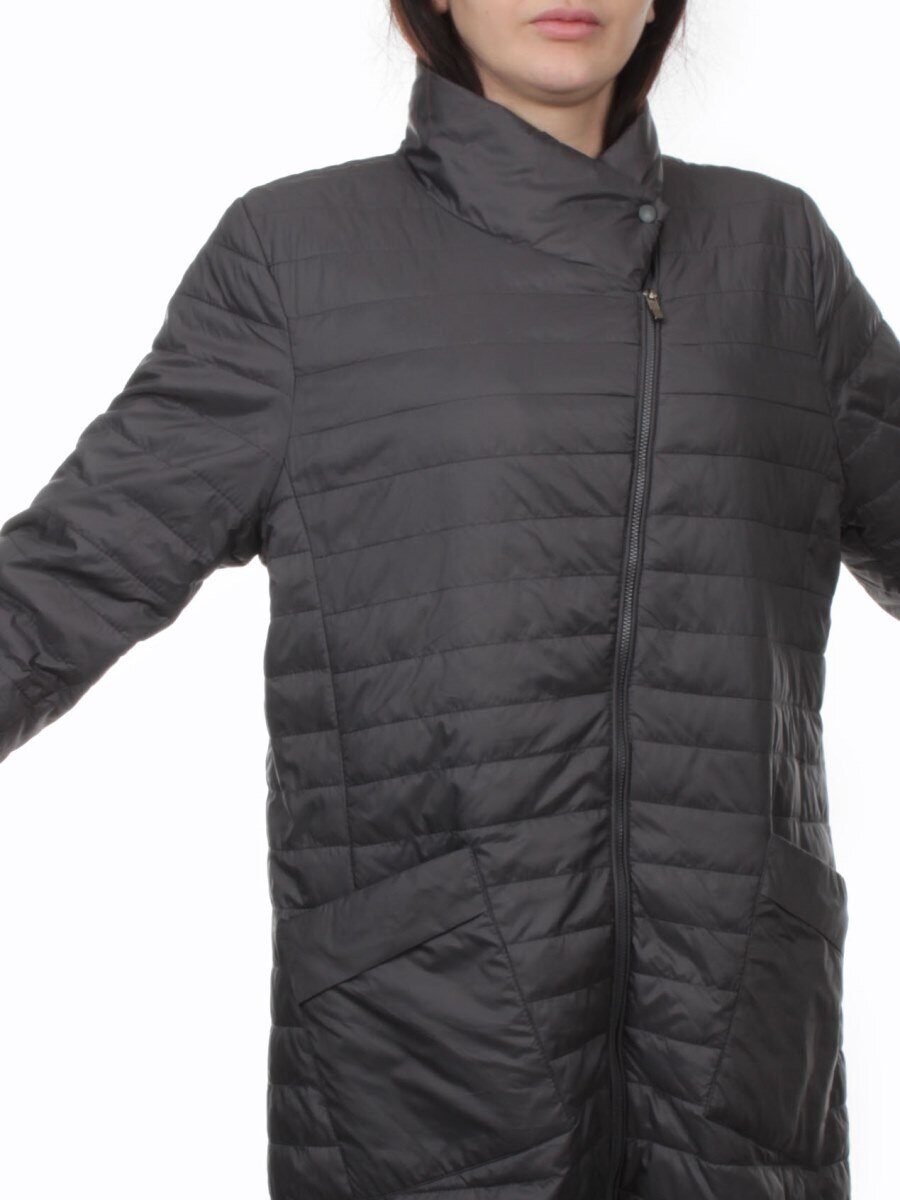 K-532 DK. GRAY Куртка демисезонная стеганая женская (70 гр. холлофайбер)