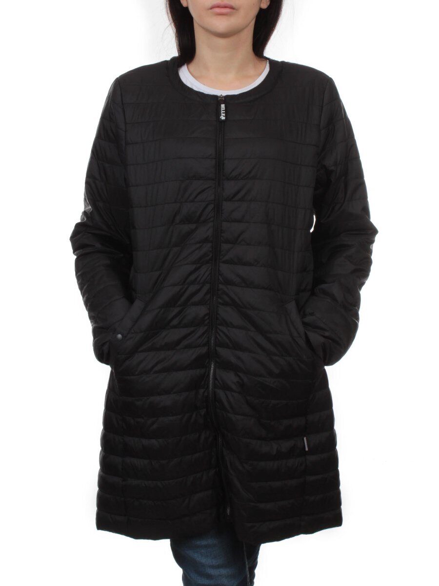 K-528 BLACK Куртка демисезонная стеганая женская (70 гр. холлофайбер)