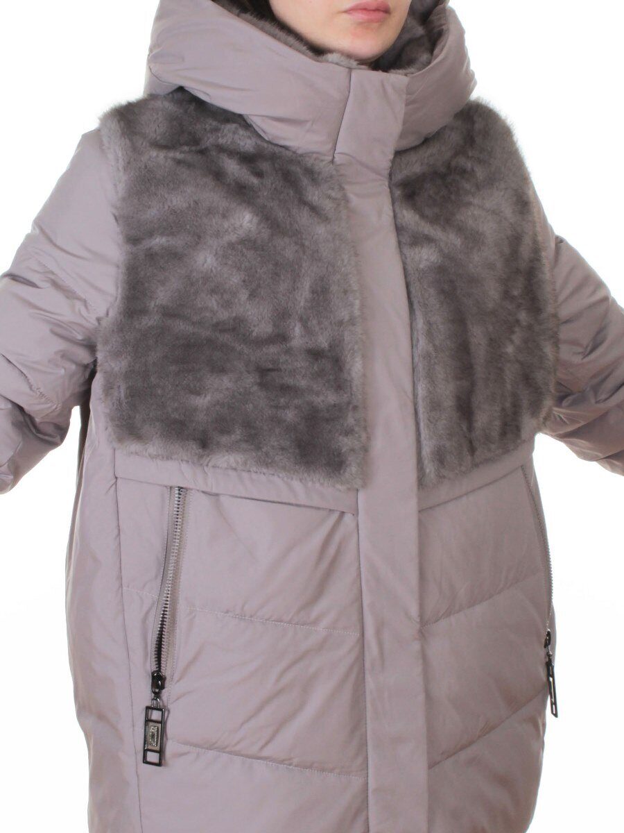 M-8869 GRAY Куртка зимняя женская (150 гр. холлофайбер)