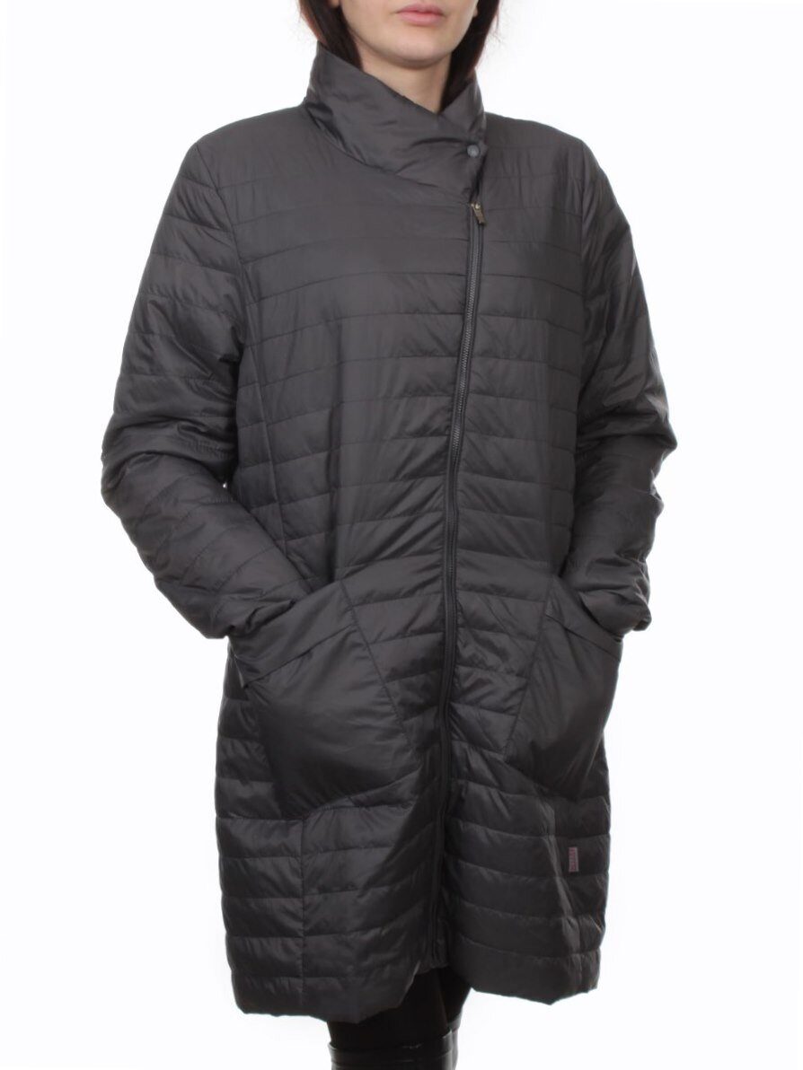 K-532 DK. GRAY Куртка демисезонная стеганая женская (70 гр. холлофайбер)