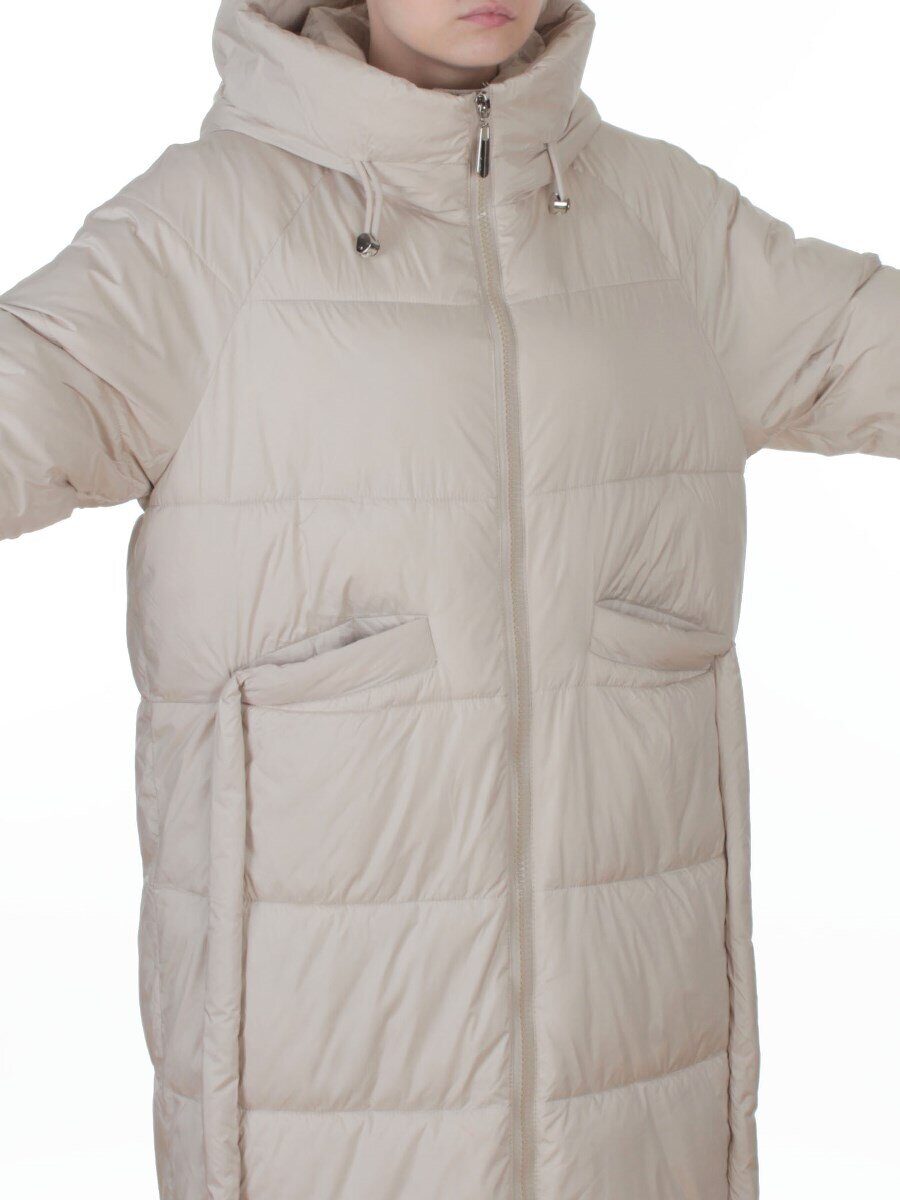 8891 LT. BEIGE Пальто зимнее женское (200 гр. холлофайбер)