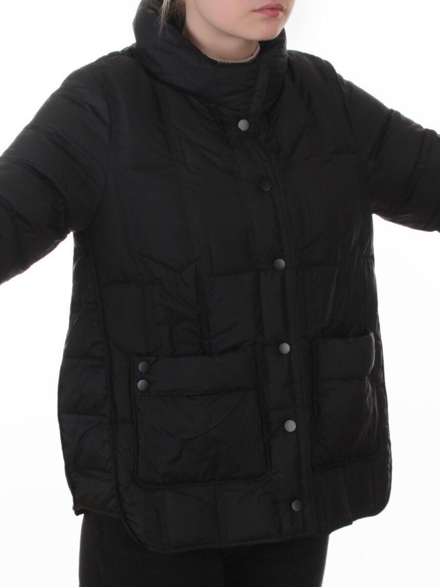 8810 BLACK Куртка пуховая облегченная женская (утиный пух)