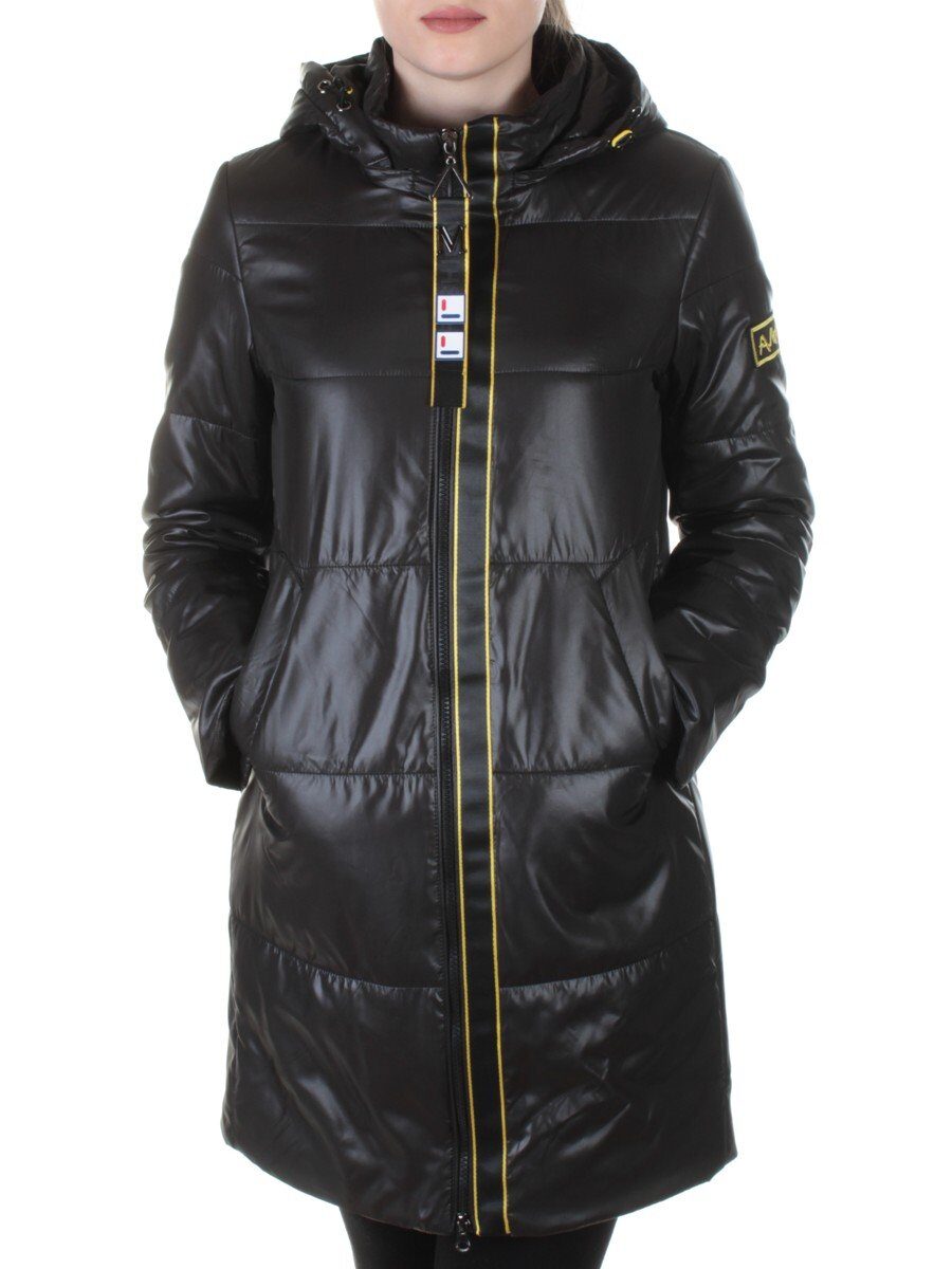 B19108 BLACK Пальто демисезонное женское Aikesdfrs